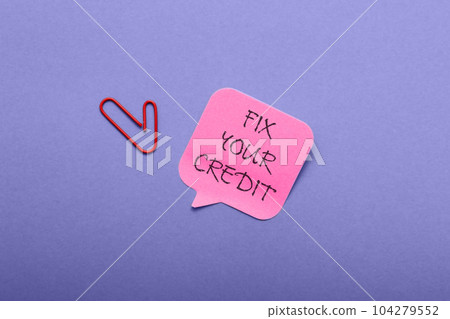 speech bubble with text Fix Your Credit speech bubble with text Fix Your Credit 104279552