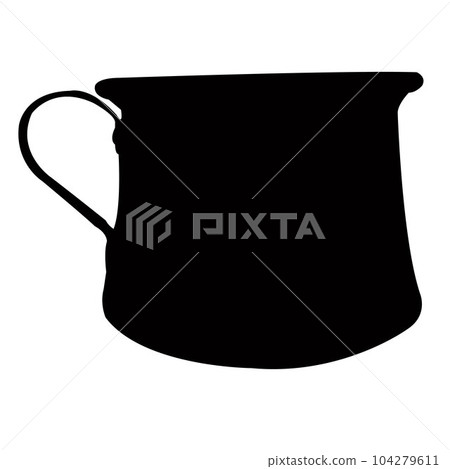 a pot black color silhouette vector a pot black color silhouette vector 104279611