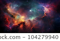 Universe scene with stars and galaxies in outer space showing beauty of space  104279940