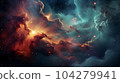 Universe scene with stars and galaxies in outer space showing beauty of space  104279941
