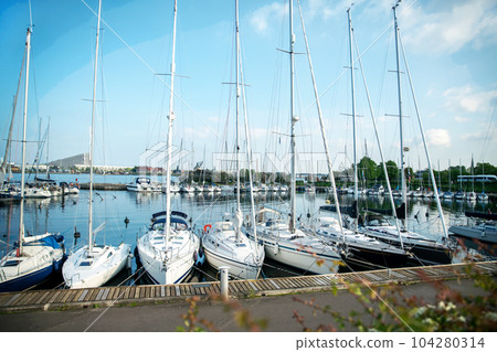 Saiboats in harbor Saiboats in harbor 104280314