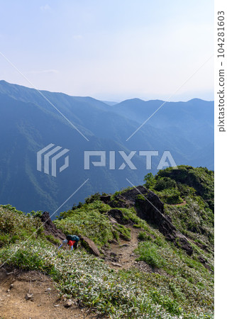 View from Tanigawadake and Nishiguro Ridge in early summer View from Tanigawadake and Nishiguro Ridge in early summer 104281603