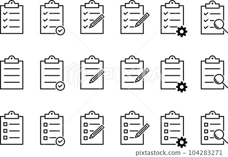 Check line drawing icon set Check line drawing icon set 104283271