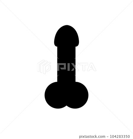 Penis vector symbol silhouette 104283350