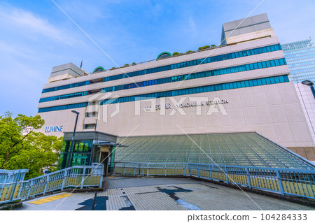 Yokohama cityscape in Japan Early morning. View of Yokohama Station (east exit) bathed in the morning sun = June 25 104284333