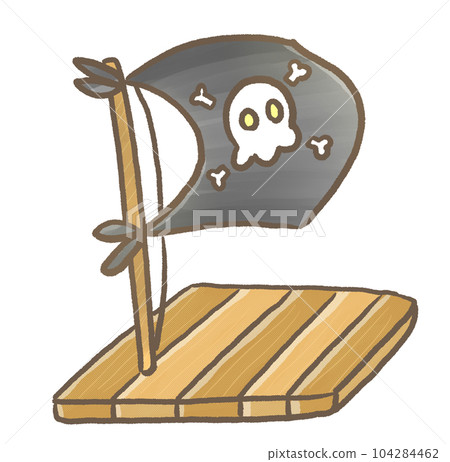 R: Sea where pirates lurk☆Pirate flag raft ③ 104284462