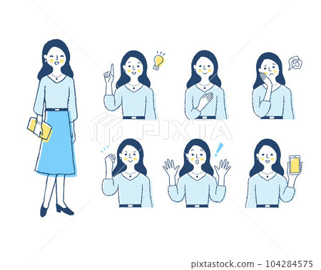 Female facial expression_h13 Variation set 104284575