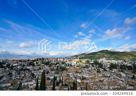 View of Granada from the Alcazaba of the Alhambra View of Granada from the Alcazaba of the Alhambra 104284918