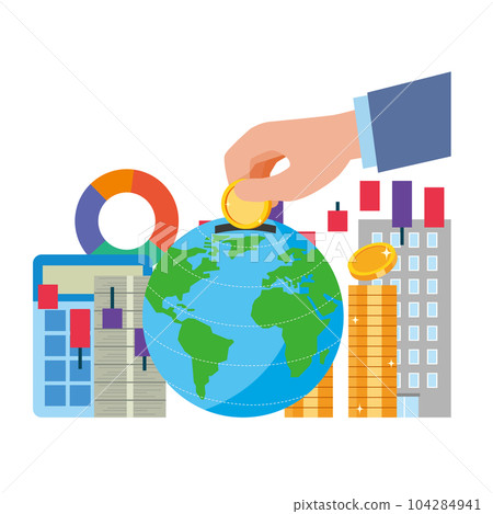 Image illustration of global investment Image illustration of global investment 104284941