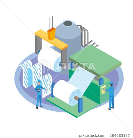Image illustration of the paper industry 104285355