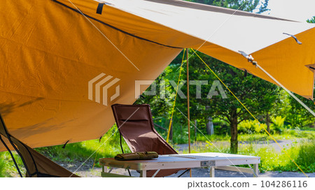 Fresh green campsite outdoor image material 104286116