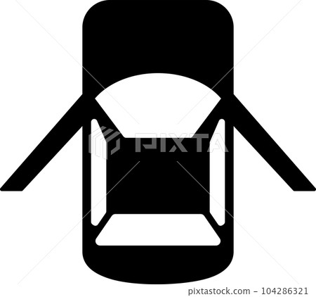 車門打開的汽車象形圖 104286321