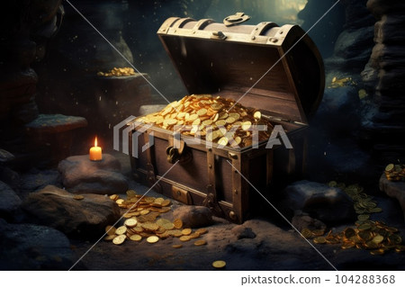 Treasure chest in the cave AI-generated image AI image Treasure chest in the cave AI-generated image AI image 104288368