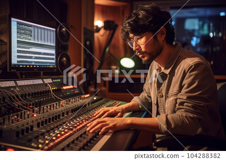 Sound creator's workplace AI-generated image AI image Sound creator's workplace AI-generated image AI image 104288382