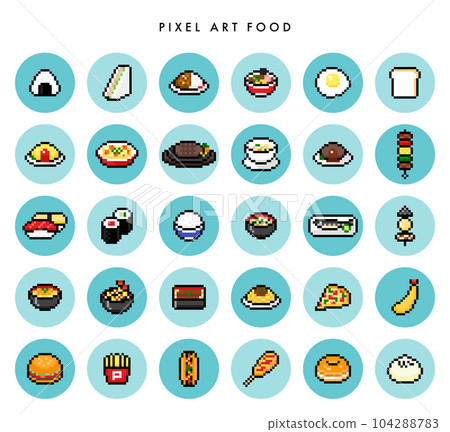 點圖片食物圖標集 點圖片食物圖標集 104288783
