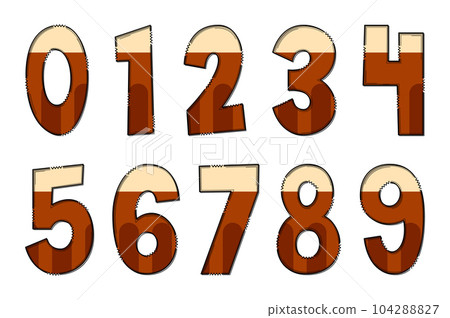 Handcrafted Beer Numbers. Color Creative Art Typographic Design Handcrafted Beer Numbers. Color Creative Art Typographic Design 104288827