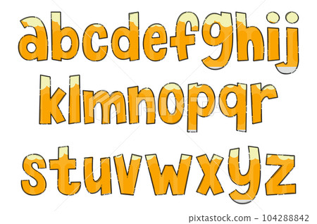 Handcrafted Ice Beer Letters. Color Creative Art Typographic Design Handcrafted Ice Beer Letters. Color Creative Art Typographic Design 104288842