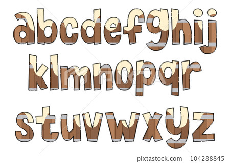 Handcrafted Root Beer Letters. Color Creative Art Typographic Design Handcrafted Root Beer Letters. Color Creative Art Typographic Design 104288845