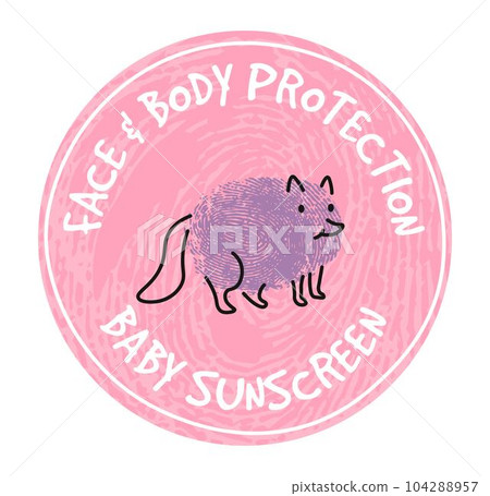 Face and body protection baby sunscreen vector 104288957