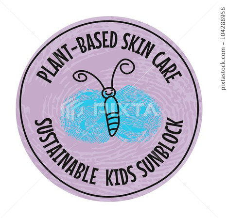 Plant based skin care sustainable for kids label 104288958