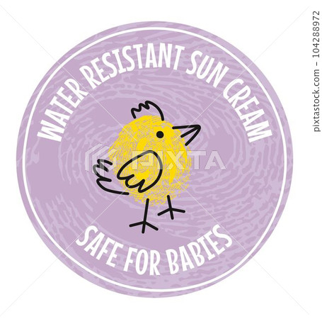 Water resistant sun cream, safe for babies vector Water resistant sun cream, safe for babies vector 104288972