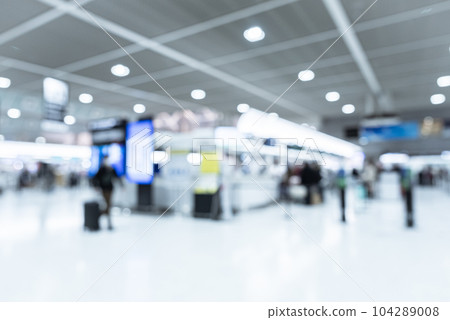 Blurred background in terminal airport international with people traveling passenger Blurred background in terminal airport international with people traveling passenger 104289008