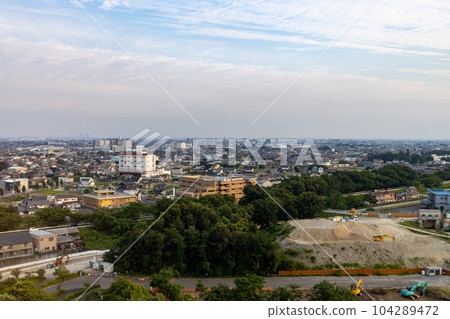 Konan City, Ichinomiya City, and Iwakura City seen from Sweetpia Konan 104289472