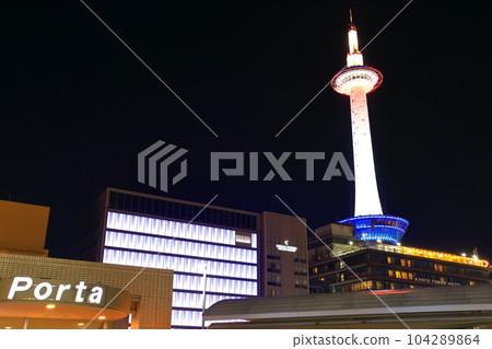 [京都府] 京都塔夜景（JR京都站） 104289864