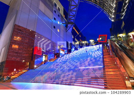 [京都府] JR京都站內大樓梯夜景 104289903