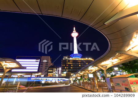 [京都府] 京都塔夜景（JR京都站） 104289909