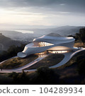 3d render of abstract futuristic architecture with generative Ai. 104289934