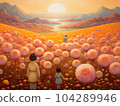 Spring with beautiful flower. Vector illustration . generative Ai. 104289946