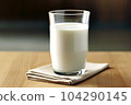 Glass bottles of fresh milk stand out, looking lovely and tasty 104290145