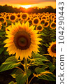 sunflower field in the morning 104290443