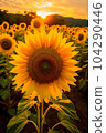 sunflower field in the morning 104290446