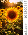 sunflower field in the morning 104290447