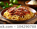 Spaghetti with Meat Sauce 104290788
