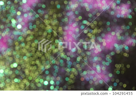 Green Blurred Glitter on Black background with Bokeh 104291455