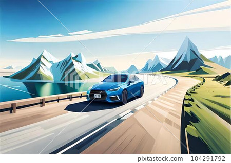car low polygon watercolor generativeAI car low polygon watercolor generativeAI 104291792