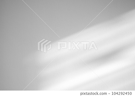 Window shadow drop on white wall background 104292450