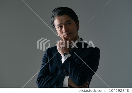 Business worries black background 104292848