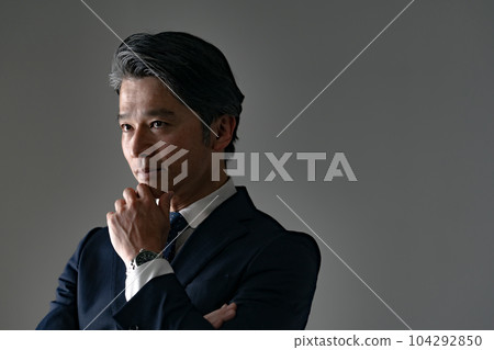 Business worries black background Business worries black background 104292850