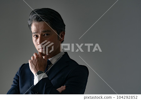 Business worries black background Business worries black background 104292852