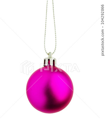 Pink Christmas ball isolated on white background Pink Christmas ball isolated on white background 104292866