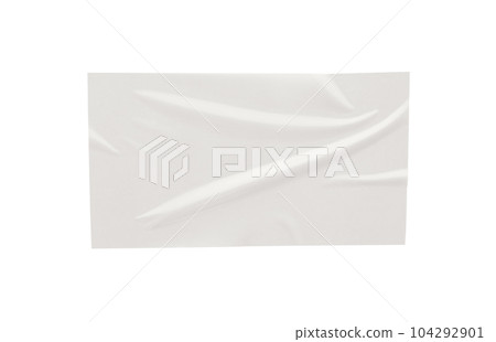 Paper sticker label isolated on white background Paper sticker label isolated on white background 104292901