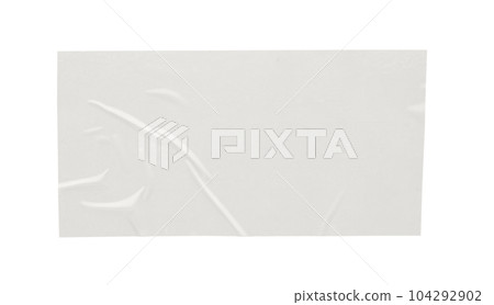 Paper sticker label isolated on white background 104292902