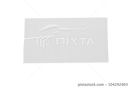 Paper sticker label isolated on white background Paper sticker label isolated on white background 104292903