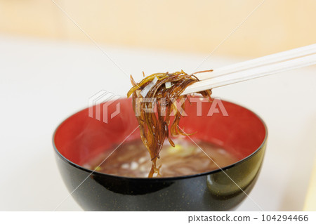 Funori Miso Soup (Kazamaura Village, Aomori Prefecture) Funori Miso Soup (Kazamaura Village, Aomori Prefecture) 104294466