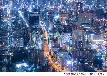 米德蘭廣場的夜景【愛知縣名古屋市】 米德蘭廣場的夜景【愛知縣名古屋市】 104294787