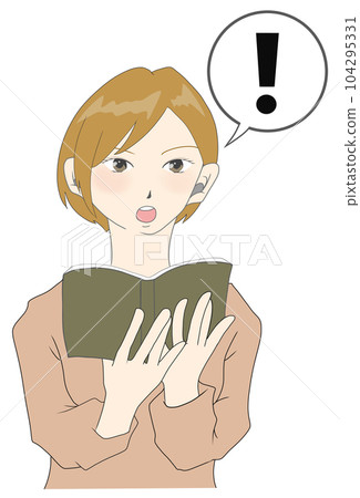 可愛的女孩看書插畫素材(5) 可愛的女孩看書插畫素材(5) 104295331